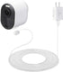 Weatherproof 25ft/7.6m Outdoor Charging Cable with Quick Charge Adapter for Arlo Ultra/Pro 3/4 & Floodlight (White)