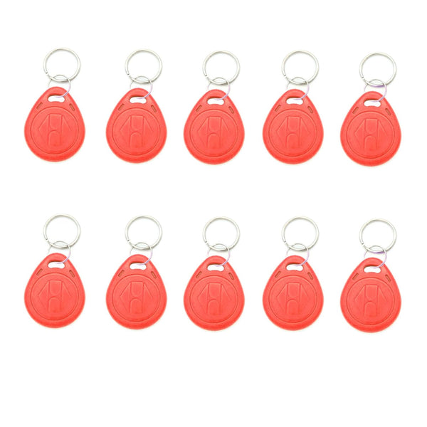 SEIWEI 10pcs Plastic 125KHZ Rewritable Writable ID Cards Keyfobs RFID Copy Key Tags