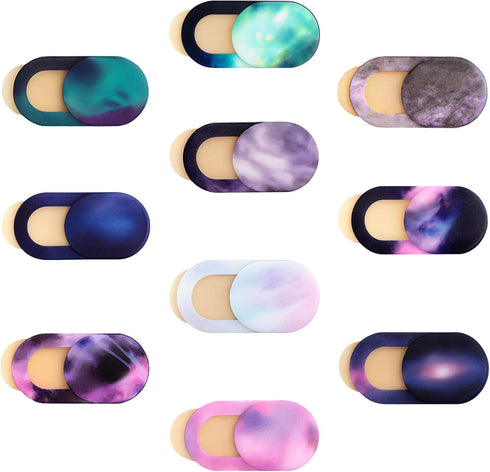 Brvlsoc Camera Cover Slide (10-Pack) Ultra-Thin Colorful Privacy Webcam Stickers for MacBook, iPad,