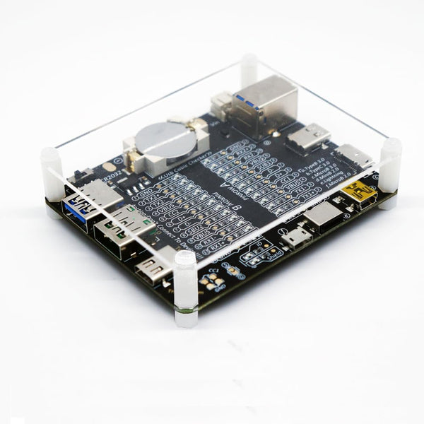 USB Cable Tester Board, USB Cable Checker Data Wire with Acrylic Case for Type-C, Micro, Type A, Type B