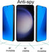 2 Pack Anti-Blue Privacy Tempered Glass for Samsung Galaxy S24 Plus Mirror Anti-Spy Screen Protector Film Electroplated Blue Support Finger Unlock 6.7 inch