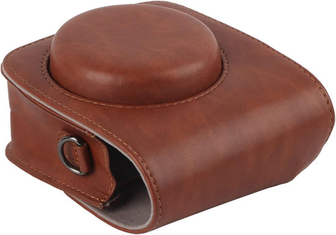 GOWENIC PU Leather Vintage Camera Case for Fujifilm Instax Mini 90, Waterproof Protective Case with Adjustable Shoulder