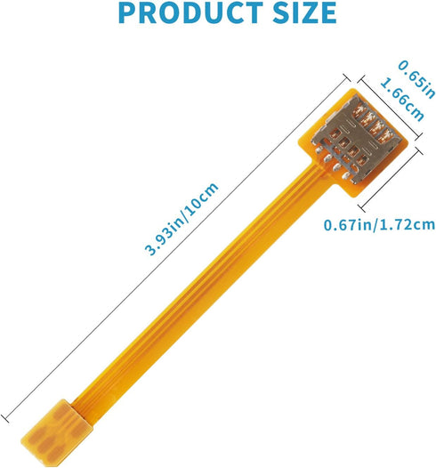 PinQiongZhe 3.9in/10cm (2pcs) for CPE Wireless Routers Mini Walkman WiFi Devices, Nano to Micro Sim Card Extension