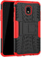 Yiakeng Galaxy J7 Refine Case - Shockproof Protective with Kickstand for Samsung J737V, J737T (Red)