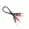 Fosi Audio 14AWG Braided Speaker Wire 0.9Ft, 1 Pack Pair Cable with