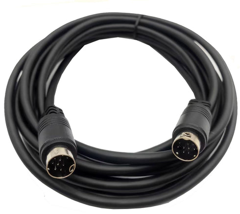 S-Video Mini-DIN 9-Pin Male to Male Audio Cable for Projector, TV, Monitor (10Ft/3m)