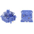 GATERON CJ Keyboard Switches, China Joy Light Dark Blue Purple Custom 5 Pin Through-Hole LED Linear Switches (35 PCS)