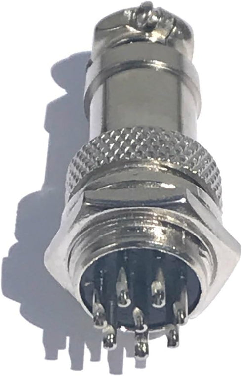 CESS Aviation 8 Pins Plug and Socket Wire Cable Connectors, Diameter 0.63" (16mm), 2 Packs