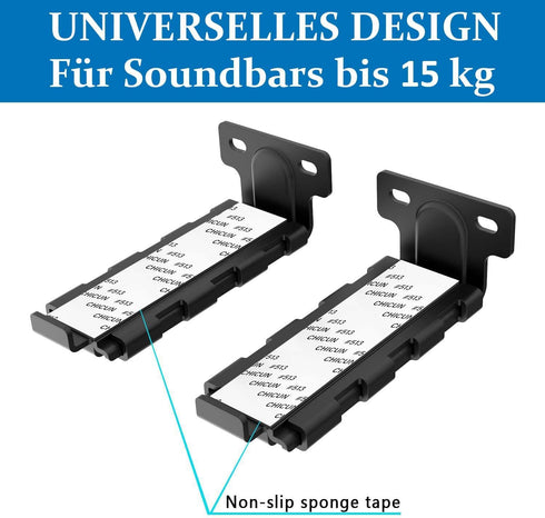 Soundbar Mount for All Soundbars Including Samsung, Sony, Vizio, LG, Depth Adjustable Under TV Bracket
