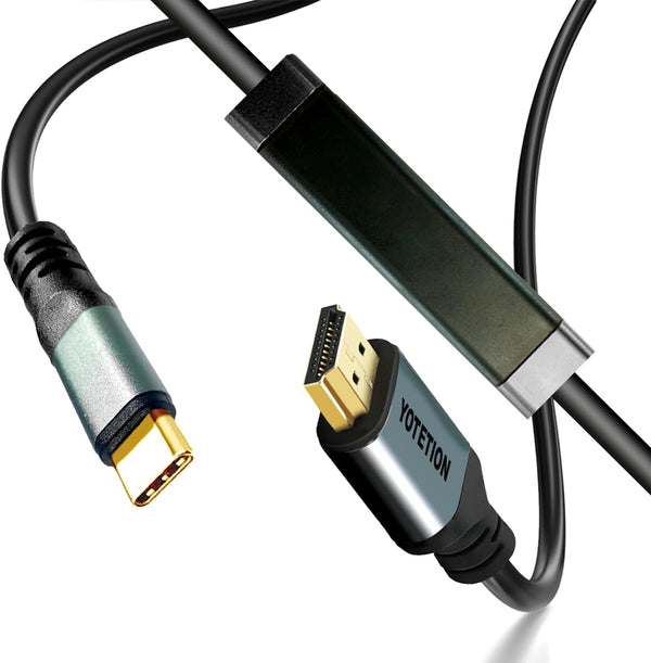 YOTETION USB C to HDMI Cable 30FT, 4K60HZ,1080P,LONG Type-C to HDMI Cord, USB