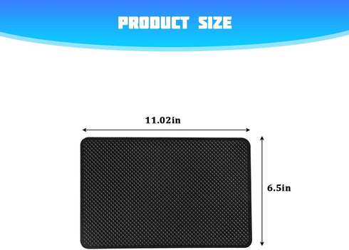 SWPHRT 11.02" 6.5" Car Dashboard Non Slip Mat, Multifunctional Anti Slide Sticky Dash Pad for Cell Phone Keys Glass