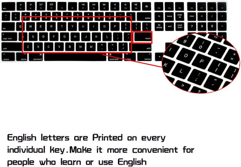 HRH Black Silicone Keyboard Cover Keypad Skin for Magic Keyboard with Numeric Keypad A1843 (US Layout)