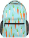 Aglebo Cute Carrot Travel Backpack for Men Women Casual Cute Laptop Backpack 16x11.4x8