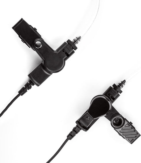Acoustic Tube Earpiece with Mic for Motorola Walkie Talkies, Compatible with Motorola 2 Way Radios (Black)