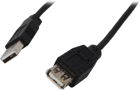 Nippon Labs USB-10-MF-BK 10-Feet USB 2.0 M/F Extension Cable, Black