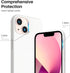 ORNARTO Compatible with iPhone 13 Case, Slim Liquid Silicone 3 Layers Full Covered Soft Gel Rubber Case (White) 6.1 inch