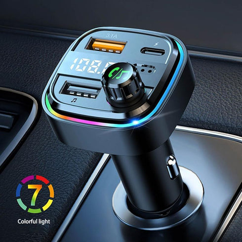 Ti Cow Mp3 New Multi-Functional Vehicle-Mounted Bluetooth Player Car FM Transmitter Hands-Free Calling PD Fast Charger