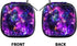 WIRESTER Portable Wireless Headphone Case, Earphone Storage Bag Carrying Case, Earbud Holder with Black Carabiner Compatible with Apple Airpods - Purple Nebula Galaxy