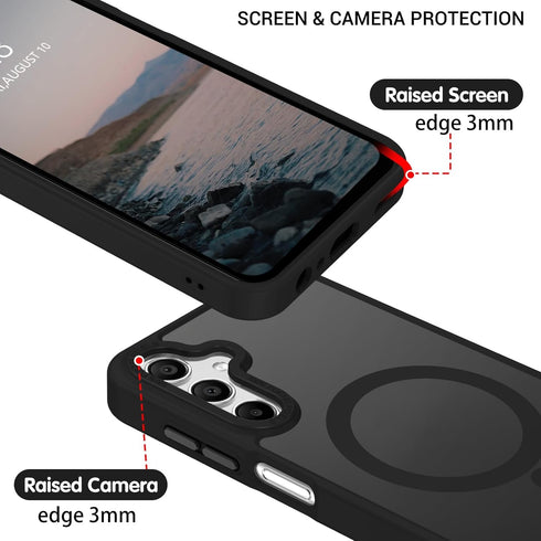 BENTOBEN Galaxy A15 5G Case, Slim Shockproof Translucent Matte Cover, Compatible with MagSafe, Black for Men & Women.