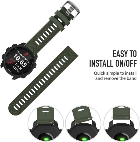 NotoCity 20mm Replacement Band for Garmin Forerunner 245/55, Galaxy Watch 5/5 Pro, Vivoactive 3/5