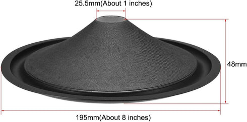 uxcell 8" Paper Speaker Cone Subwoofer Drum with 1" Coil Diameter and Rubber Surround