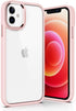 ULAK iPhone 12 Case (Baby Pink) - Clear Transparent Bling Soft TPU Shockproof Protective Cover for iPhone 12 & Pro