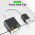 USB Audio Adapter, External Sound Card for PC and Laptop, 3.5mm Microphone Adapter, Plug and Play USB to Stereo