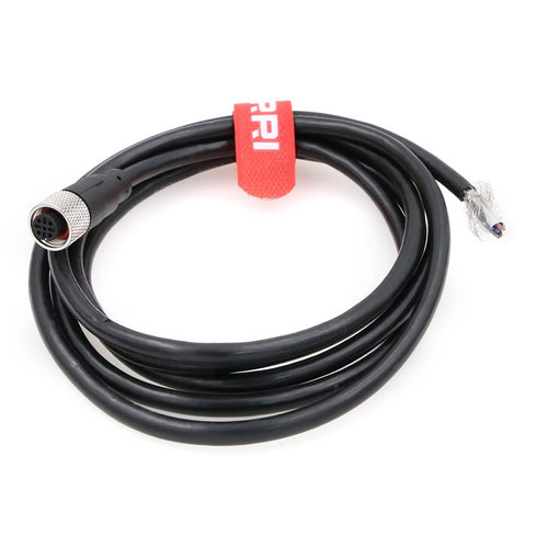 DRRI M12 Sensor Connector 5pin A Code Female Molded to Single End Industrial Cable for Automated Industrial Sensor Connections
