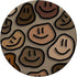 PopSockets Adhesive PopGrip - Trippy Liquid Swirl Dripping Art Aesthetic Beige Smile Face