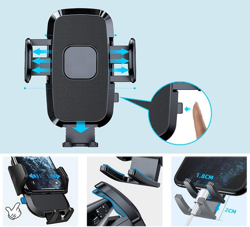 Car Cell Phone Holder Mount for Jeep Wrangler (2007-2024) JL JK 4XE Gladiator Rubicon Sahara JKU Sport S