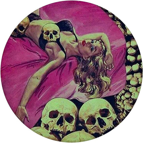 Skeleton Skull Pin Up Girl Horror Movie Sexy Blonde Lingerie PopSockets Swappable PopGrip