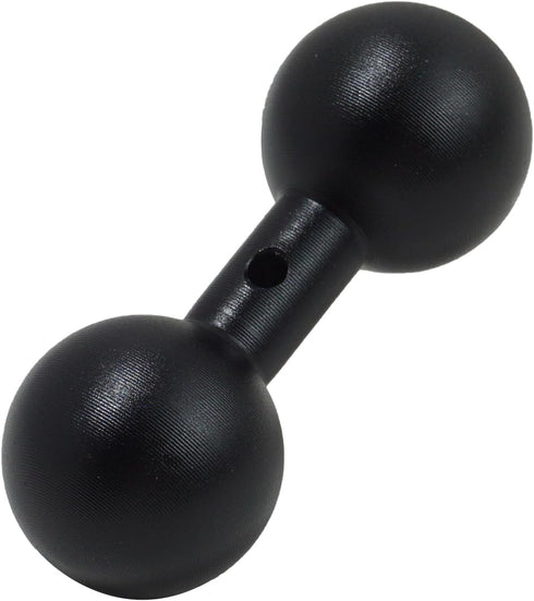 Vvluvva 1" 1-Inch Double Ball Mount Arm Adapter, Heavy-Duty Black Aluminum Alloy Ball Extension Connector