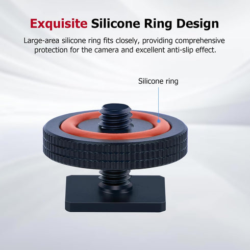 1/4 (62043) Hot Shoe Adapter for DSLR Cameras Universal Screw Mount for Microphone, LED Light, Tripod Aluminum Alloy