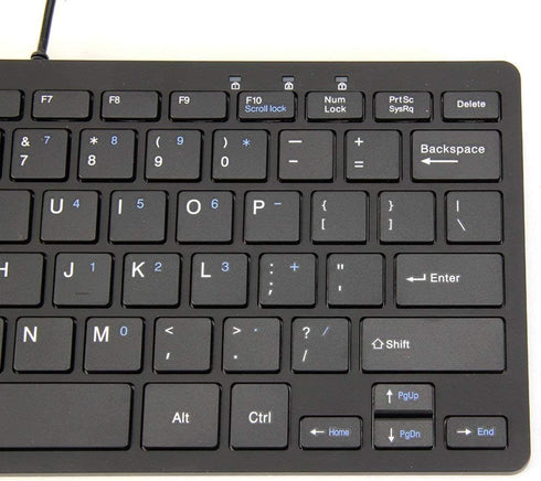 Ultra Thin Wired USB Mini PC Keyboard for Apple Mac, Laptop, Notebooks