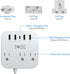 European Travel Plug Adapter, FOVAL EU UK US Power Strip with USB C, 4 USB Ports, 3 AC Outlets