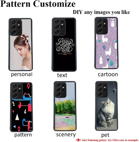 5PCS Sublimation Blanks Phone Case for Samsung Galaxy S21 Ultra 5G (2021), 2 in 1 Soft Rubber TPU DIY Cover