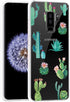 Phone Case for Samsung Galaxy S9 Plus - Soft Clear TPU Shockproof Protective Cover for Girls Women (Cactus)