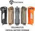 Thyrm CellVault-21 Waterproof Rechargeable Battery Storage Case for 21700 Batteries for Premium Tactical Flashlights,