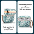 TATOFY Stylish Case Cover for AirPods Pro 2019, Flower Patterns Protective Hard Case for Women Girls with Clip (Cyan)