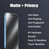 2 Pack Matte Privacy Screen Protector for iPhone 13/14/13 Pro, Anti-Glare Anti-Spy Tempered Glass Film 6.1 inch, Full