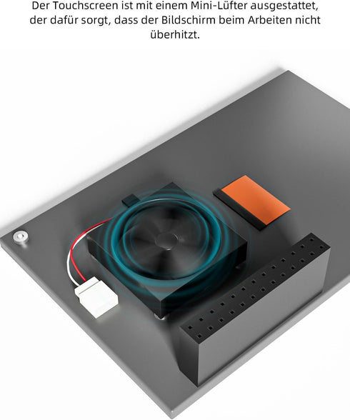 CUQI 3.5 Inch 5, 480 320 60 3/4/5 Touchscreen for Raspberry Pi x Pixel FPS Mini Monitor with Stylus and Mini Fan