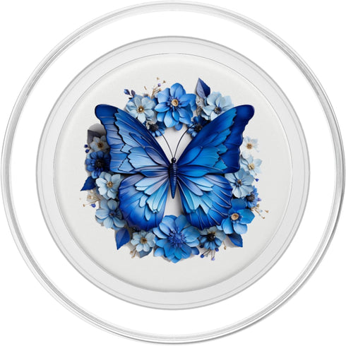 Cute Blue Butterfly Aesthetic Nature Butterflies Blue Butterflies with Flowers Floral Butterfly PopSockets PopGrip
