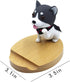 Amamcy Cute Dog Cell Phone Holder Stand Wooden Smartphone Desk Holder for Mobile Phones Animal Phone Stand Desk