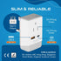Ceptics UK Ireland Hong Kong Plug Adapter, International Power Plug with USB & USB-C for Fast Charging