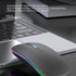 Wireless Bluetooth Mouse, LED Dual Mode Rechargeable Slim Laptop Mouse, Portable (BT5.2+USB Receiver) for Laptop,