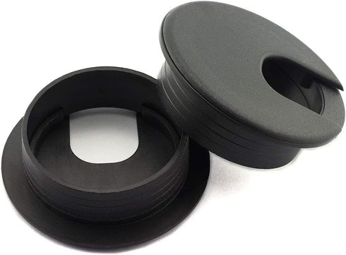 HJ Garden 2pcs 2 inch Desk Wire Cord Cable Grommets, Plastic Cover for Office PC Desk Cable Organizer