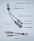 Samsung Galaxy S24 Headphone Adapter, USB C to AUX Mic Jack with PD 60W Fast Charging for Stereo, Earphones, Compatible with Samsung Galaxy S24/S24+/S24 Ultra/S23/S23+, Google Pixel 7/6