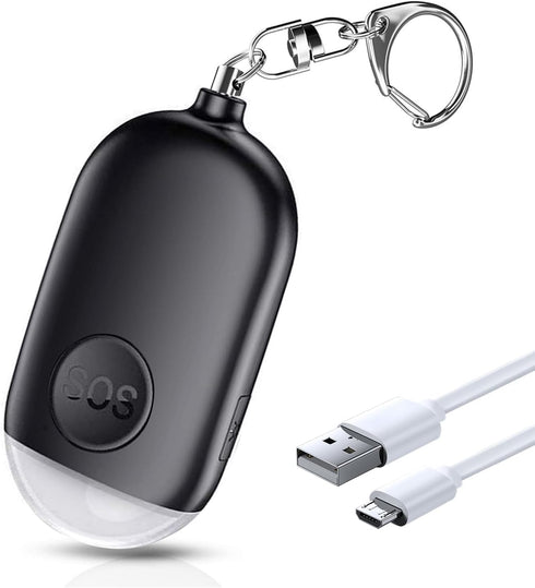 Safesound Personal Alarm Siren Song 1-Pack - 130dB Self Defense Keychain with Emergency LED Flashlight for Women Kids