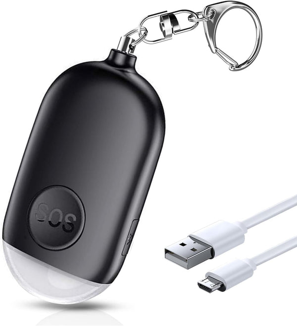 Safesound Personal Alarm Siren Song 1-Pack - 130dB Self Defense Keychain with Emergency LED Flashlight for Women Kids
