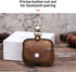 Hiram Leather Case Replacement for Airpods Pro 2019 - Crazy Horse Cowhide Leather Portable Travel Case (Brown)